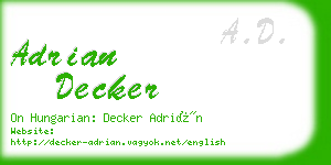 adrian decker business card